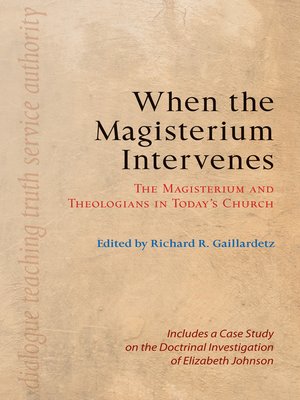 cover image of When the Magisterium Intervenes